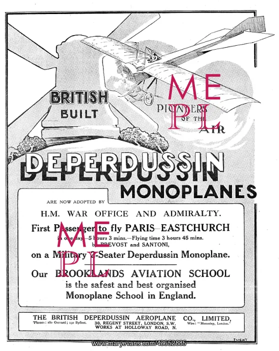 : British Deperdussin Monoplane - British : British Deperdussin Monoplane - British