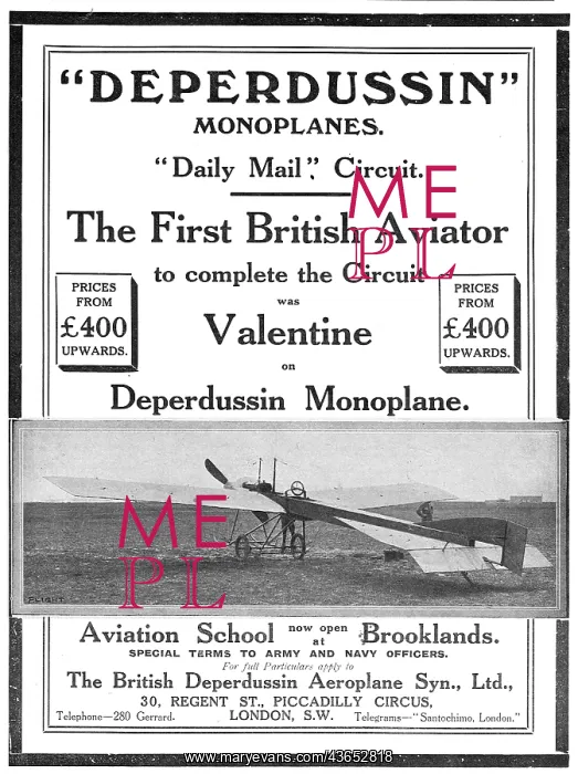: British Deperdussin Monoplane - Daily Mail Circuit : British Deperdussin Monoplane - Daily Mail Circuit