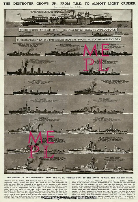 : British destroyers by G. H. Davis : British destroyers by G. H. Davis