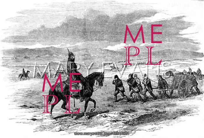 : British Dragoons carrying supplies to their camp, Crimean Wa : British Dragoons carrying supplies to their camp, Crimean Wa