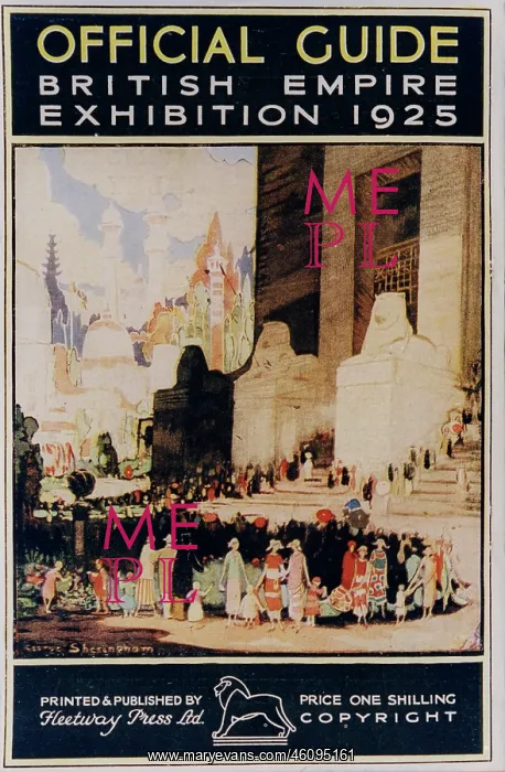 : British Empire Exhibition guide 1925 lions at steps : British Empire Exhibition guide 1925 lions at steps