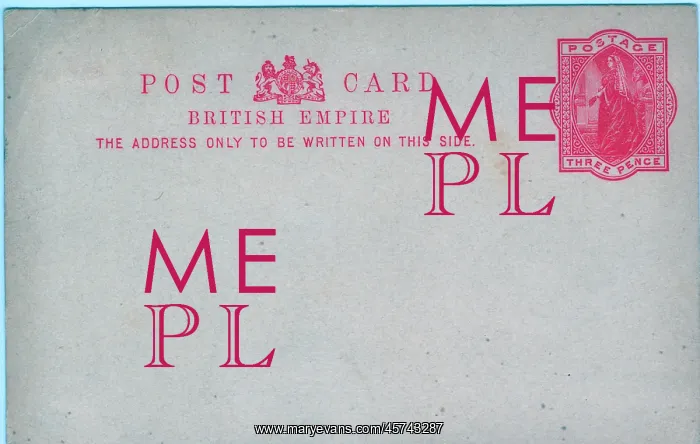 : British Empire Postcard Carmine print : British Empire Postcard Carmine print