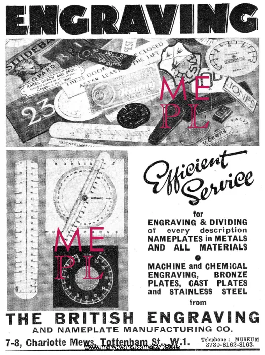 : The British Engraving & Nameplate Manufacturing Co : The British Engraving & Nameplate Manufacturing Co