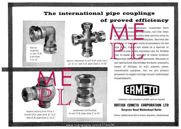 : British Ermeto Pipes & Couplings : British Ermeto Pipes & Couplings
