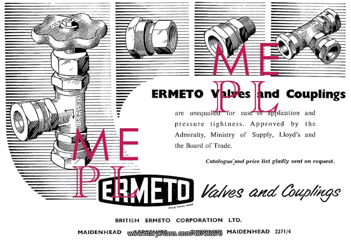 : British Ermeto Valves & Couplings : British Ermeto Valves & Couplings