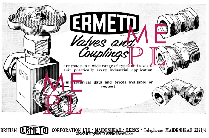 : British Ermeto Valves & Couplings : British Ermeto Valves & Couplings