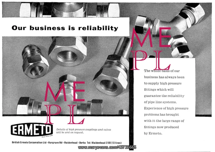 : British Ermeto Valves, Pipes & Couplings : British Ermeto Valves, Pipes & Couplings