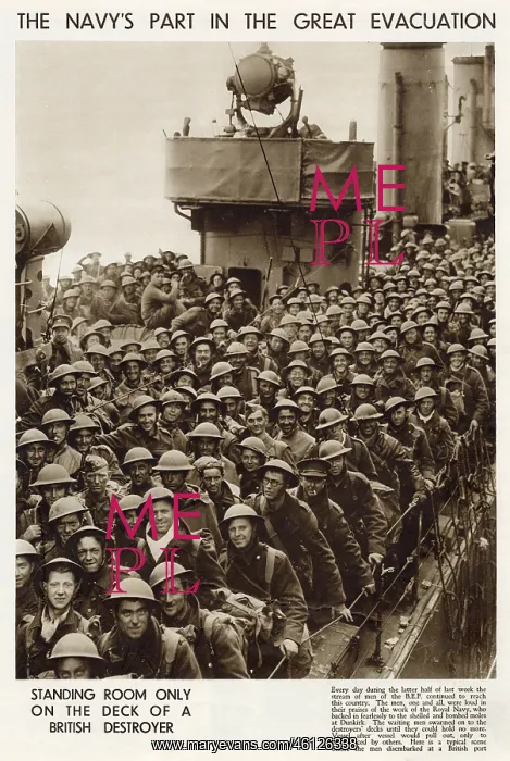 : British Expeditionary Force evacuating from Dunkirk, WW2 : British Expeditionary Force evacuating from Dunkirk, WW2