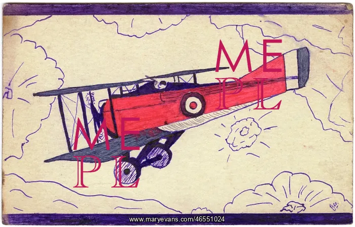 : British fighter plane, WWI by George Ranstead : British fighter plane, WWI by George Ranstead