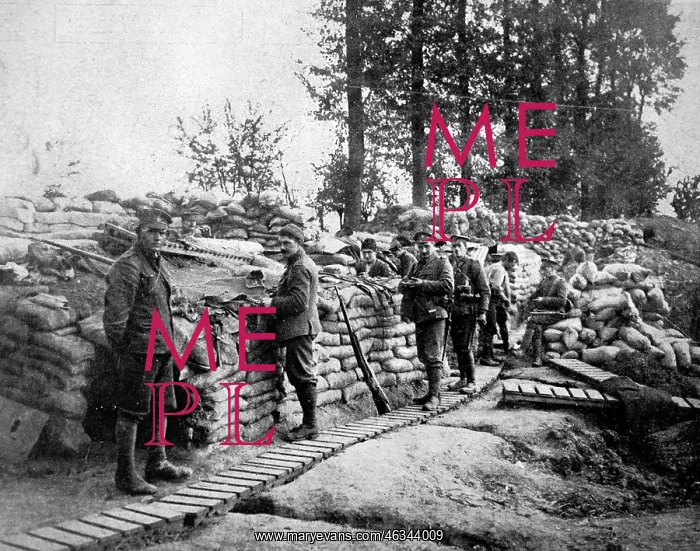 : A British firing-line trench : A British firing-line trench