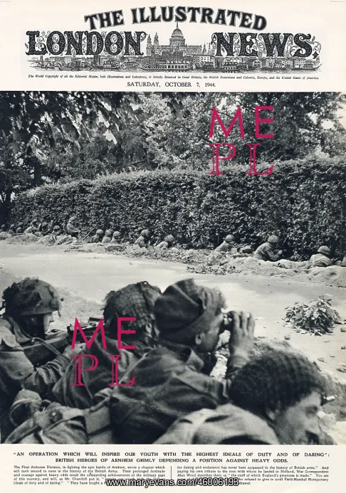 : British First Airborne dug in at Arnhem; Second World War : British First Airborne dug in at Arnhem; Second World War