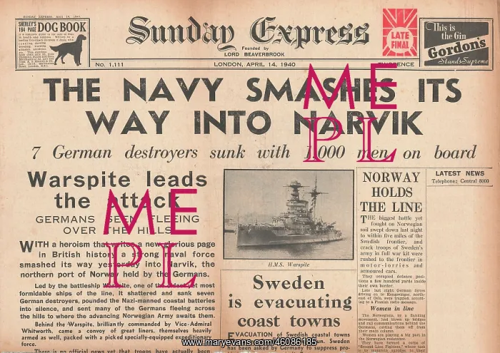 : British forces attack Narvik : British forces attack Narvik
