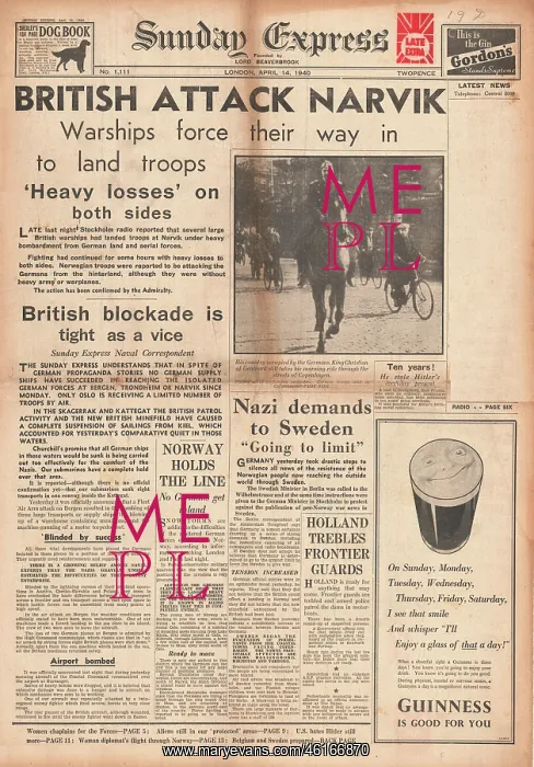: British forces attack Narvik : British forces attack Narvik