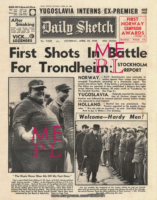 : British forces battle for Trondheim : British forces battle for Trondheim