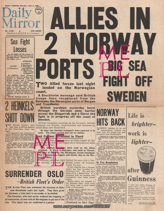 : British forces recapture Bergen and Trondheim : British forces recapture Bergen and Trondheim