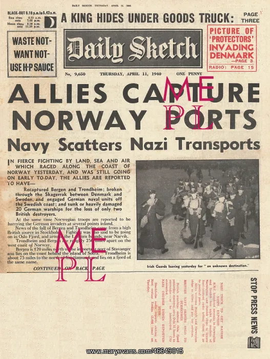 : British forces recapture Bergen and Trondheim : British forces recapture Bergen and Trondheim