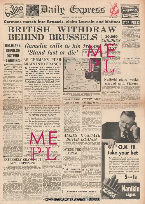 : British forces withdraw behind Brussels : British forces withdraw behind Brussels