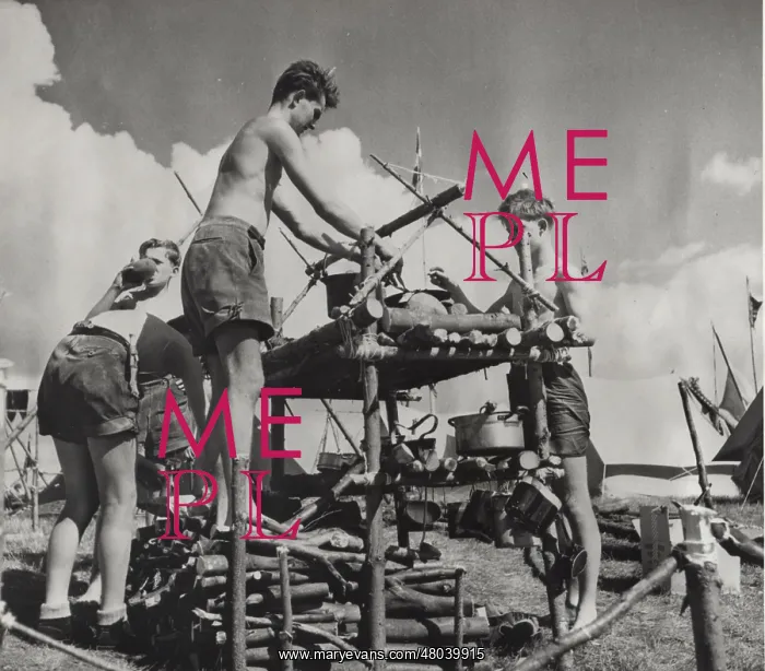 : British and German boy scouts at camp, Denmark : British and German boy scouts at camp, Denmark
