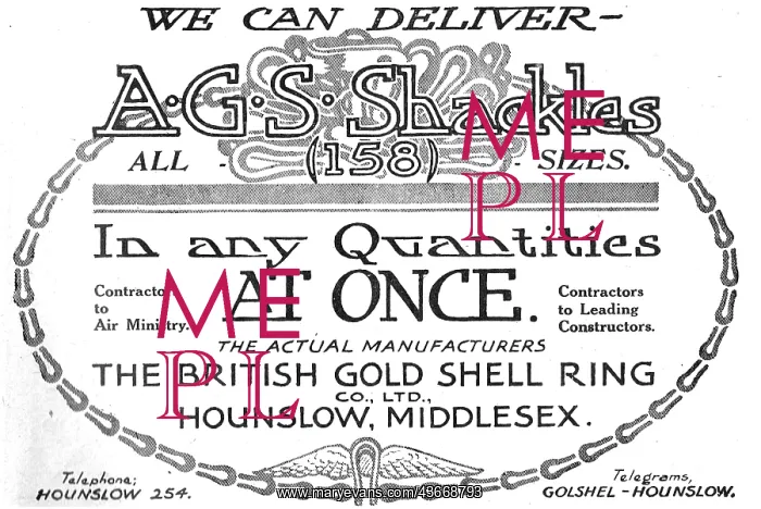 : British Gold Shell Ring AGS Parts : British Gold Shell Ring AGS Parts