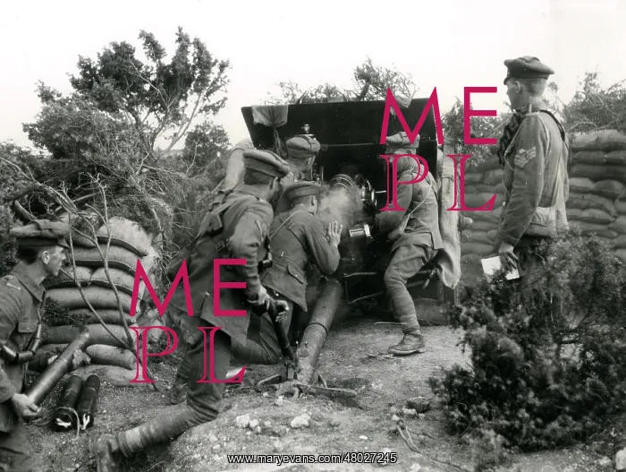  : British gunners with 18-pounder, Macedonian Front, WW1