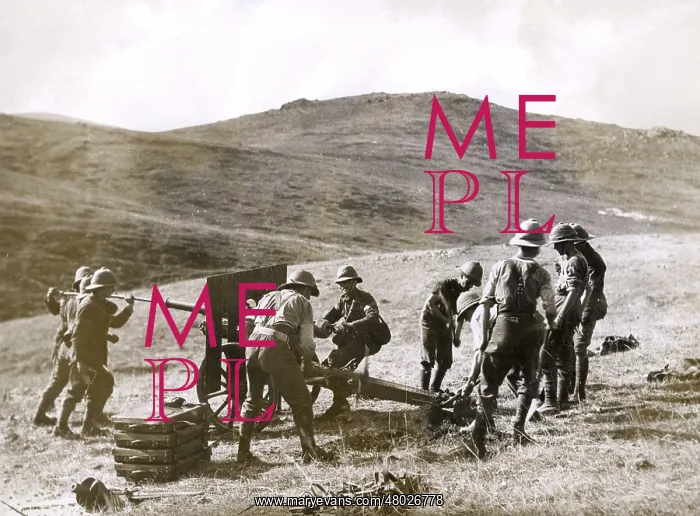 : British gunners on Balkan Front, WW1 : British gunners on Balkan Front, WW1