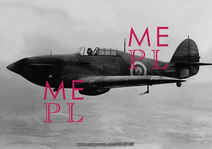 : British Hawker Hurricane Fighter Plane, 1938 : British Hawker Hurricane Fighter Plane, 1938