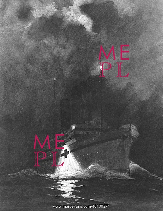 : British hospital ship at night : British hospital ship at night