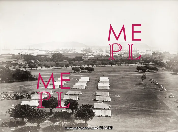  : British India, army camp and ships in harbour