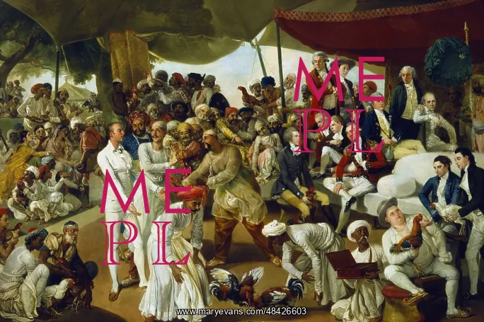 : British in India. Colonel Mordaunt watching a : British in India. Colonel Mordaunt watching a