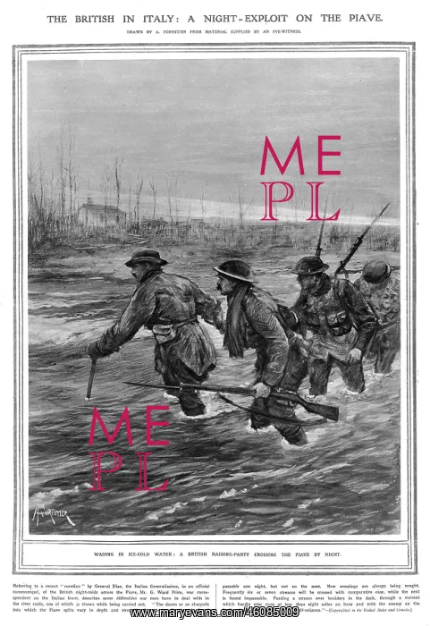 : British in Italy, WW1, night exploit on the Piave 1918 : British in Italy, WW1, night exploit on the Piave 1918