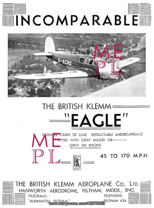 : British Klemm Eagle : British Klemm Eagle