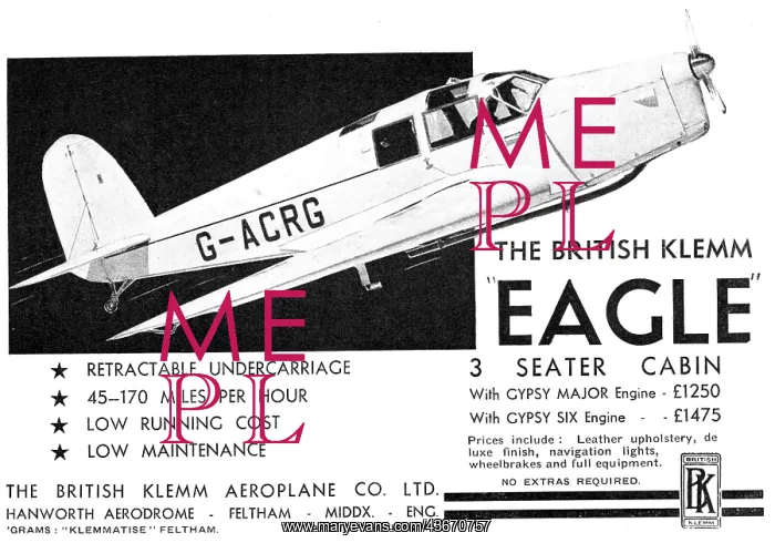 : British Klemm Eagle G-ACRG : British Klemm Eagle G-ACRG