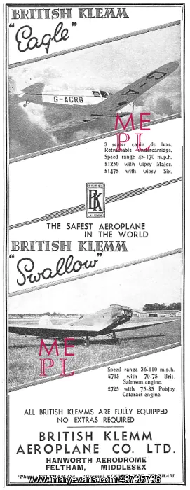 : British Klemm Eagle G-ACRG : British Klemm Eagle G-ACRG