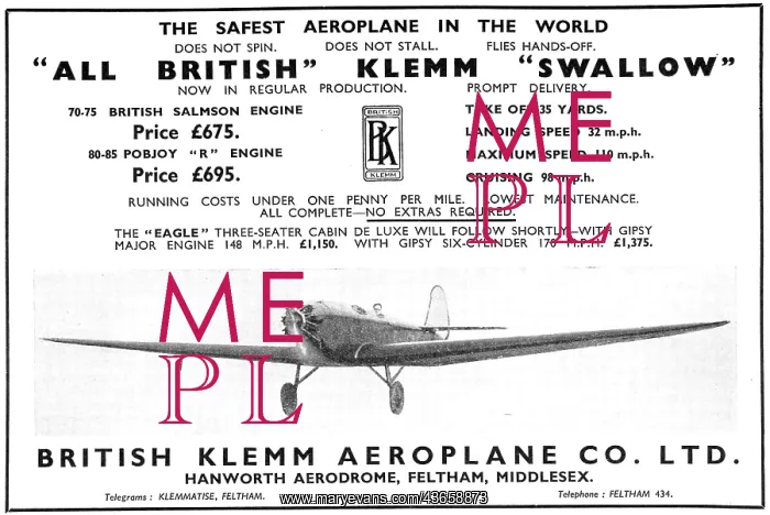 : British Klemm Swallow : British Klemm Swallow