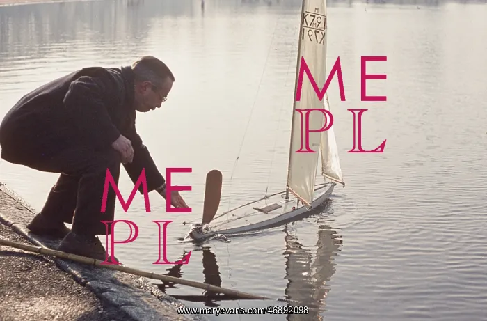 : The British at Leisure series -- man with model boat : The British at Leisure series -- man with model boat