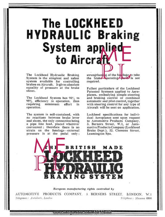 : The British Made Lockheed Hydraulic Braking : The British Made Lockheed Hydraulic Braking