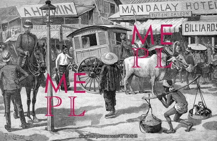 : British in Mandalay, Burma 1887 : British in Mandalay, Burma 1887