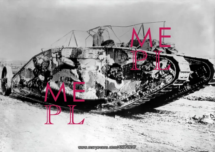 : A British Mark I tank at the Battle of Flers-Courcelette : A British Mark I tank at the Battle of Flers-Courcelette