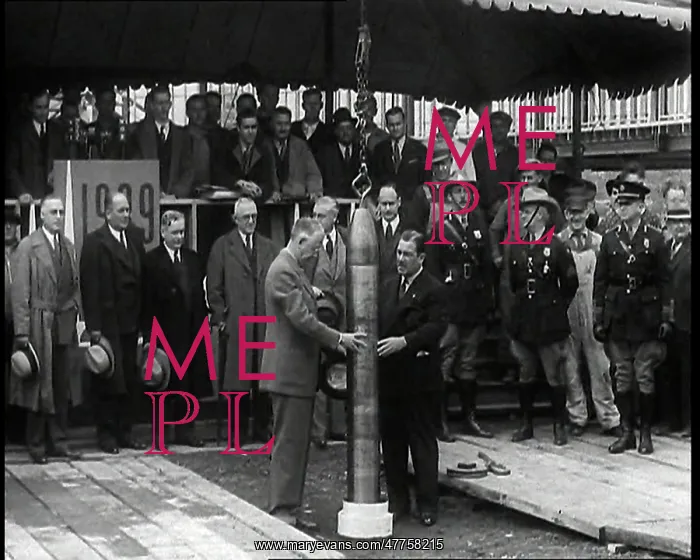 : Two British Men Guiding a Time Capsule Being : Two British Men Guiding a Time Capsule Being