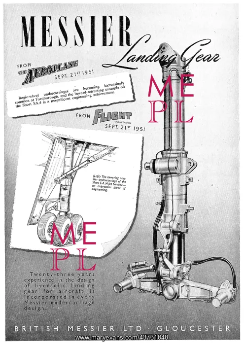 : British Messier Landing Gear Systems & Components : British Messier Landing Gear Systems & Components
