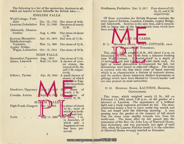 : British Meteorites, leaflet : British Meteorites, leaflet