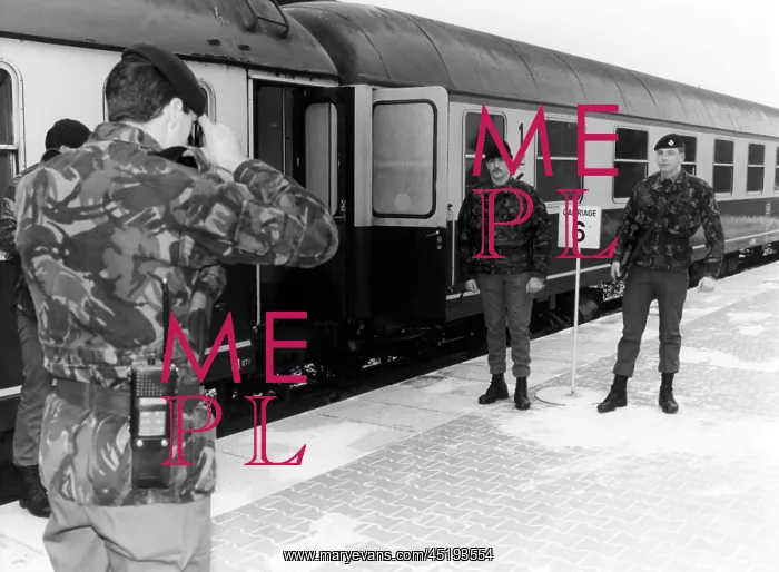 : British military train leaves Berlin : British military train leaves Berlin