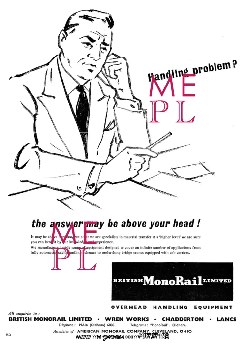: British MonoRail Overhead Handling Equipment : British MonoRail Overhead Handling Equipment
