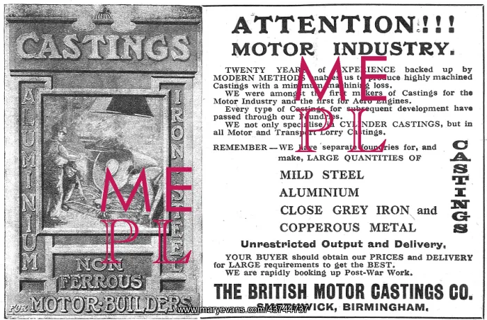 : British Motor Castings. Machined Castings : British Motor Castings. Machined Castings