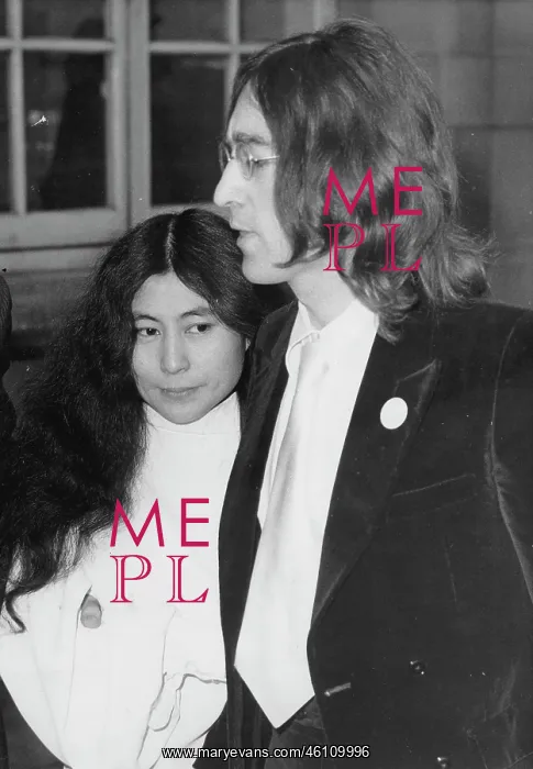 : British musician John Lennon and his : British musician John Lennon and his