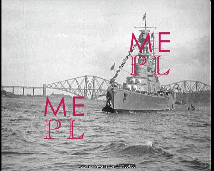 : British Naval Warship Crossing the Forth Of : British Naval Warship Crossing the Forth Of