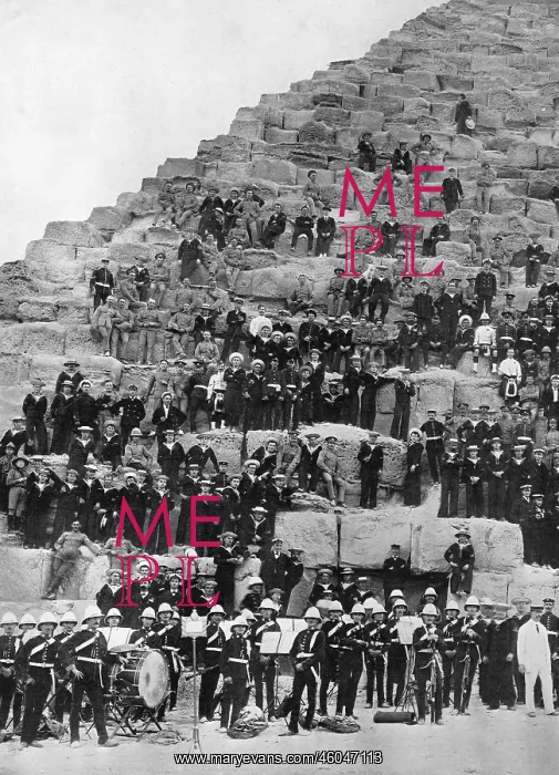 : British Navy men visiting the pyramids : British Navy men visiting the pyramids
