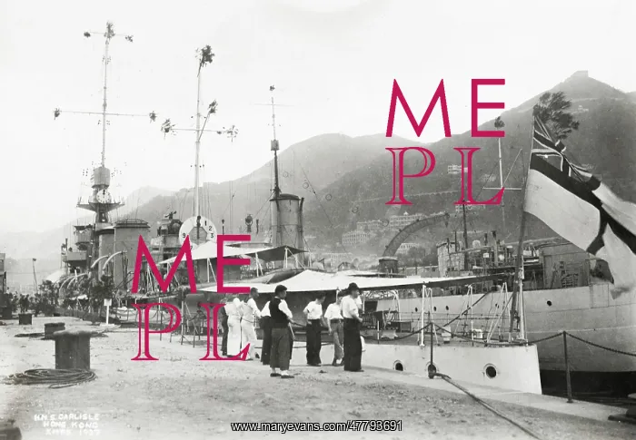: British Navy ship in China. HMS Carlisle, Hong Kong 1927 : British Navy ship in China. HMS Carlisle, Hong Kong 1927