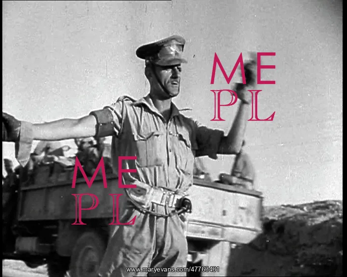 : A British Officer Directing Motorised Troops : A British Officer Directing Motorised Troops