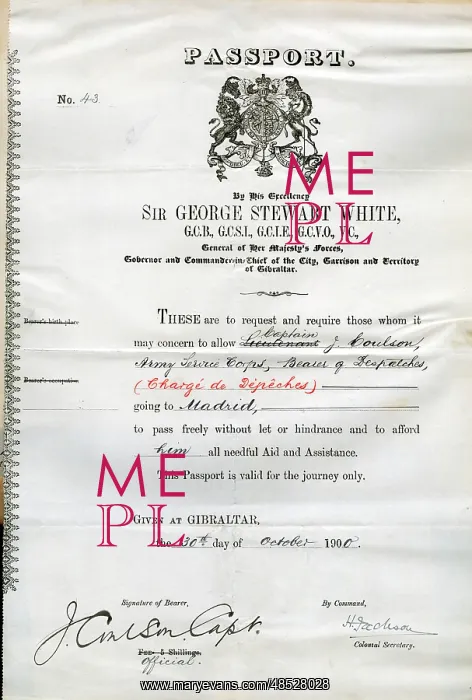 : British passport from Gibraltar to Madrid : British passport from Gibraltar to Madrid